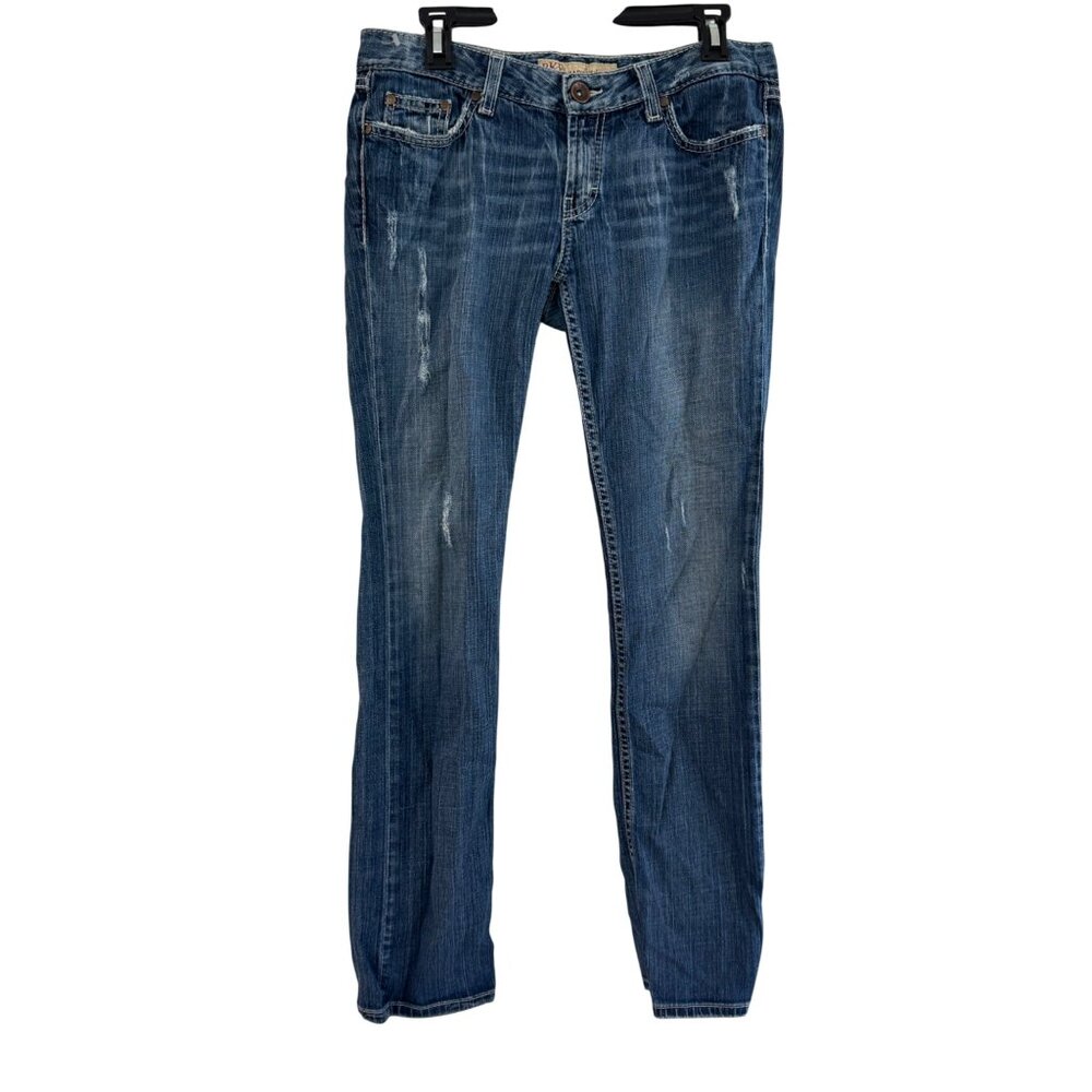 BKE Madison Skinny Women’s Distressed Denim Jeans Size 29x31.5 Medium Wash Stret